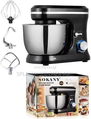 Sokany 5l Stainless Steel Bowl 6-Speed Food Stand Mixer