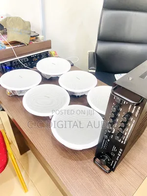 6 Ceiling Speakers and Table Top Amplifier