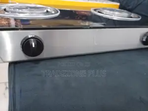 Sleek Black Glass Qasa Double Burner