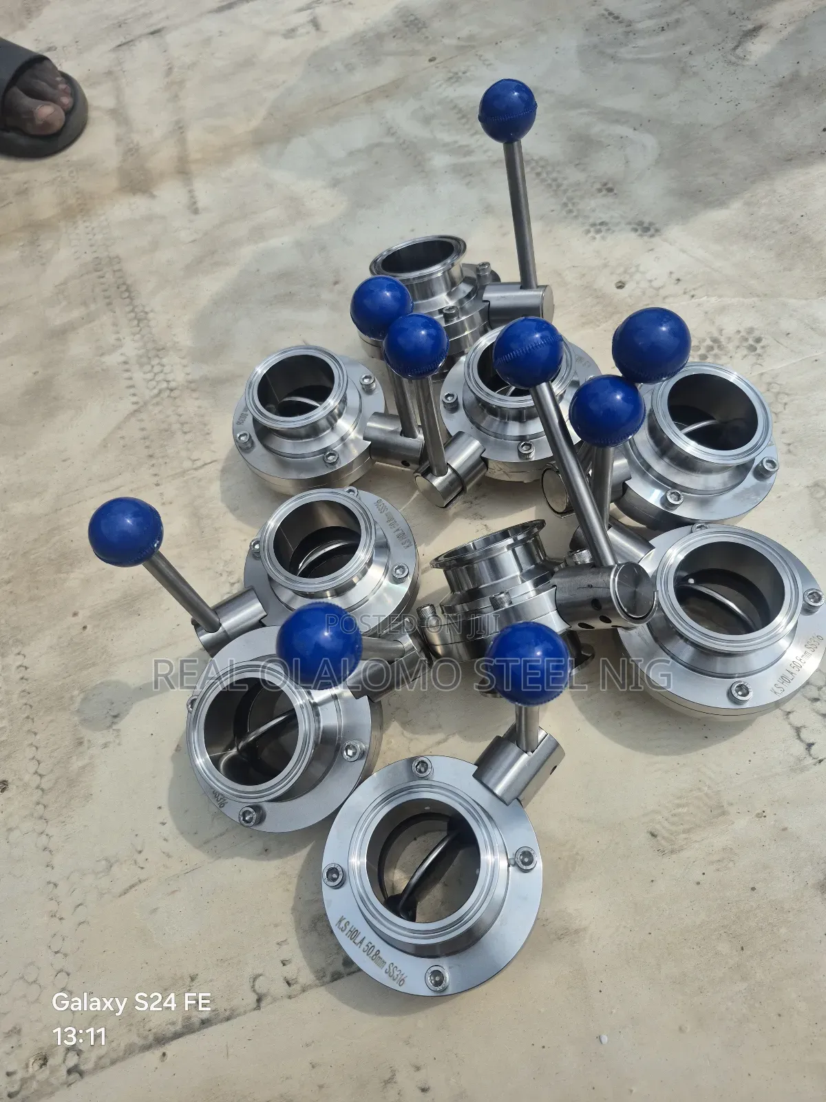 Dn 50 T C Butterfly Valve , Ferrules