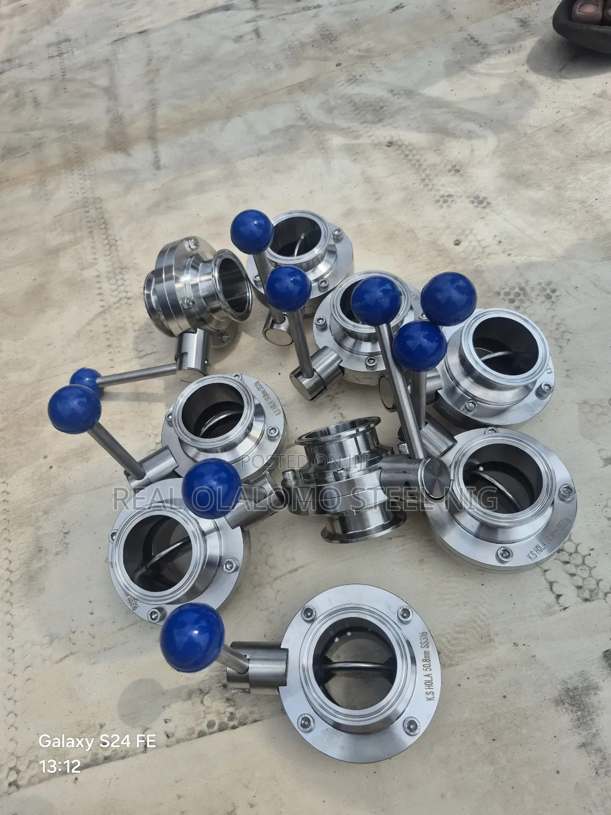 Dn 50 T C Butterfly Valve , Ferrules