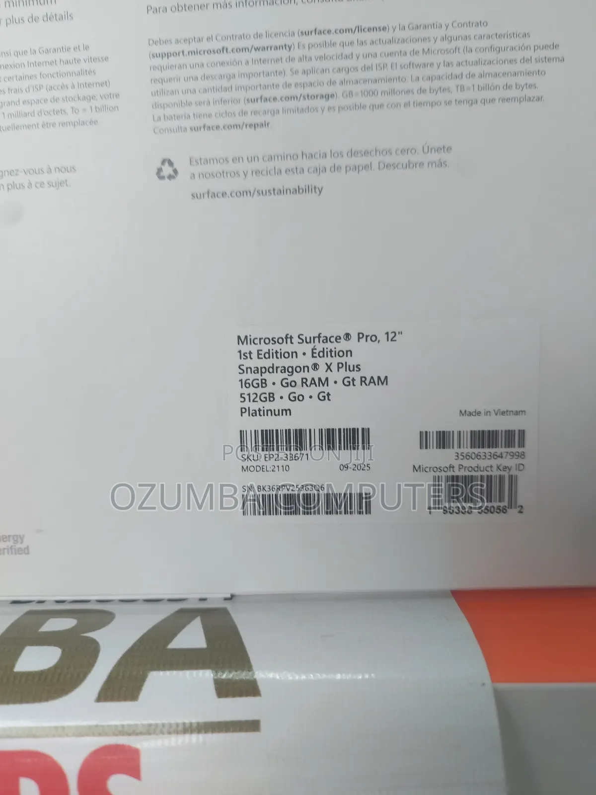 New Microsoft Surface Pro 512 GB Silver