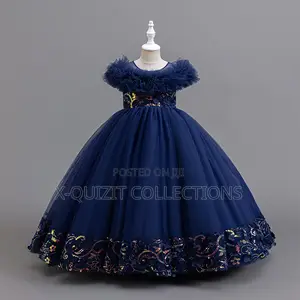 Elegant Ball Gown With Floral Sequin Details (6y-13y)