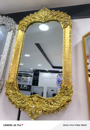 Gold-designed Wall-mounted Mirror.