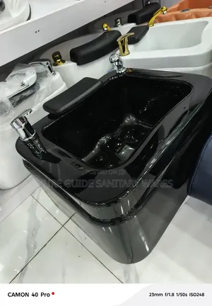 Black Luxury Pedicure Bowl With Salon Mixer