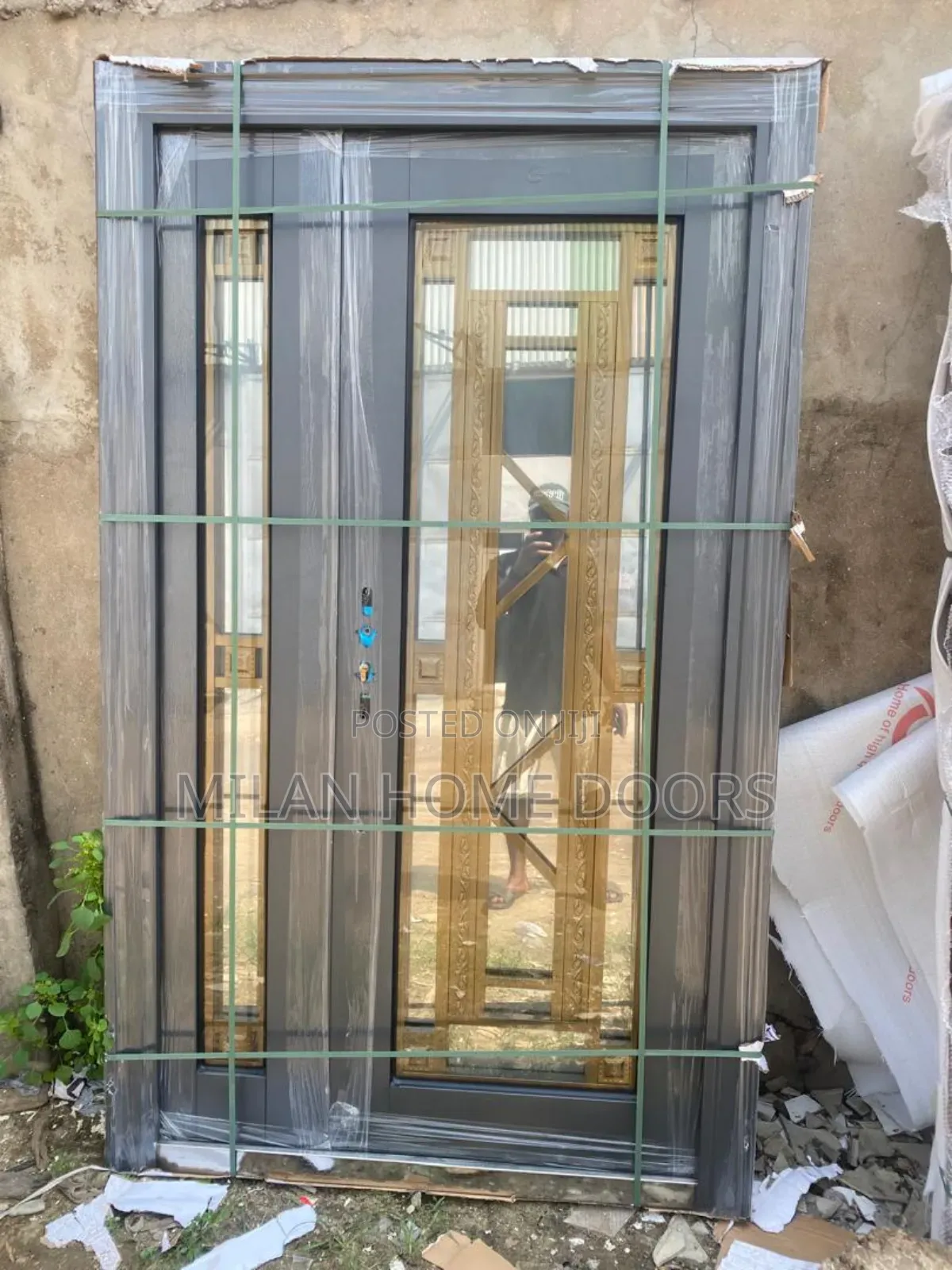 4ft Copper Glass Security Door