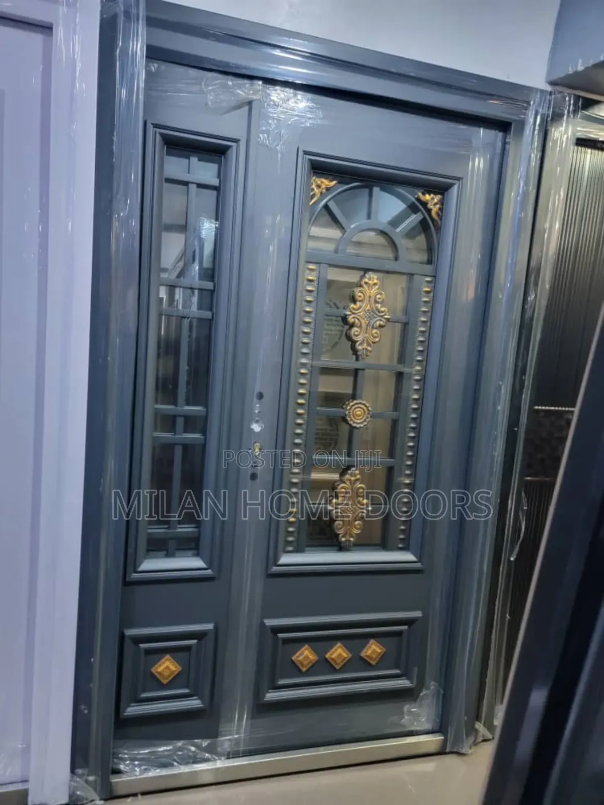 1.2m Copper Glass Security Door