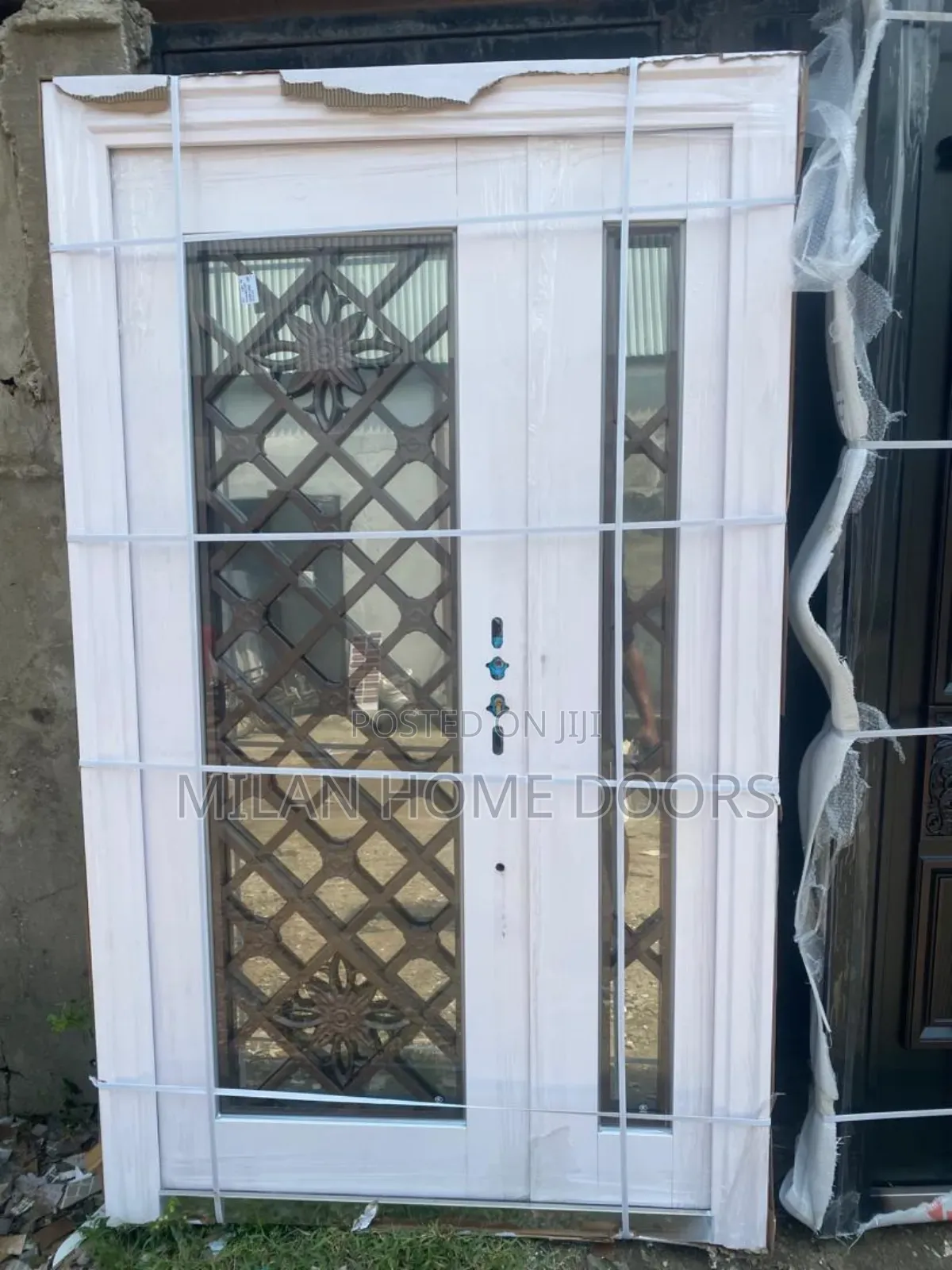 4ft White French Glass Security Door