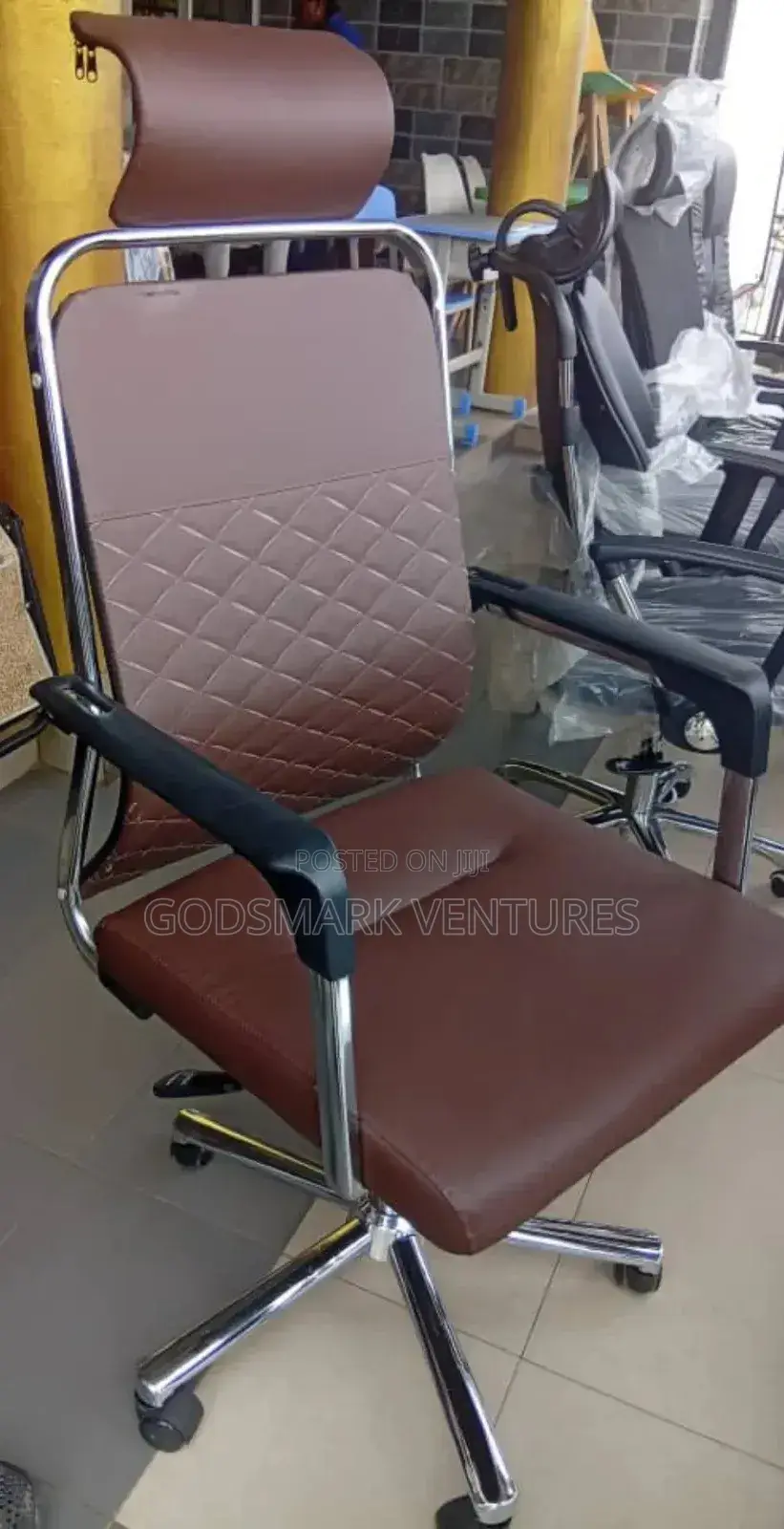 Brown Swivel Office Chair
