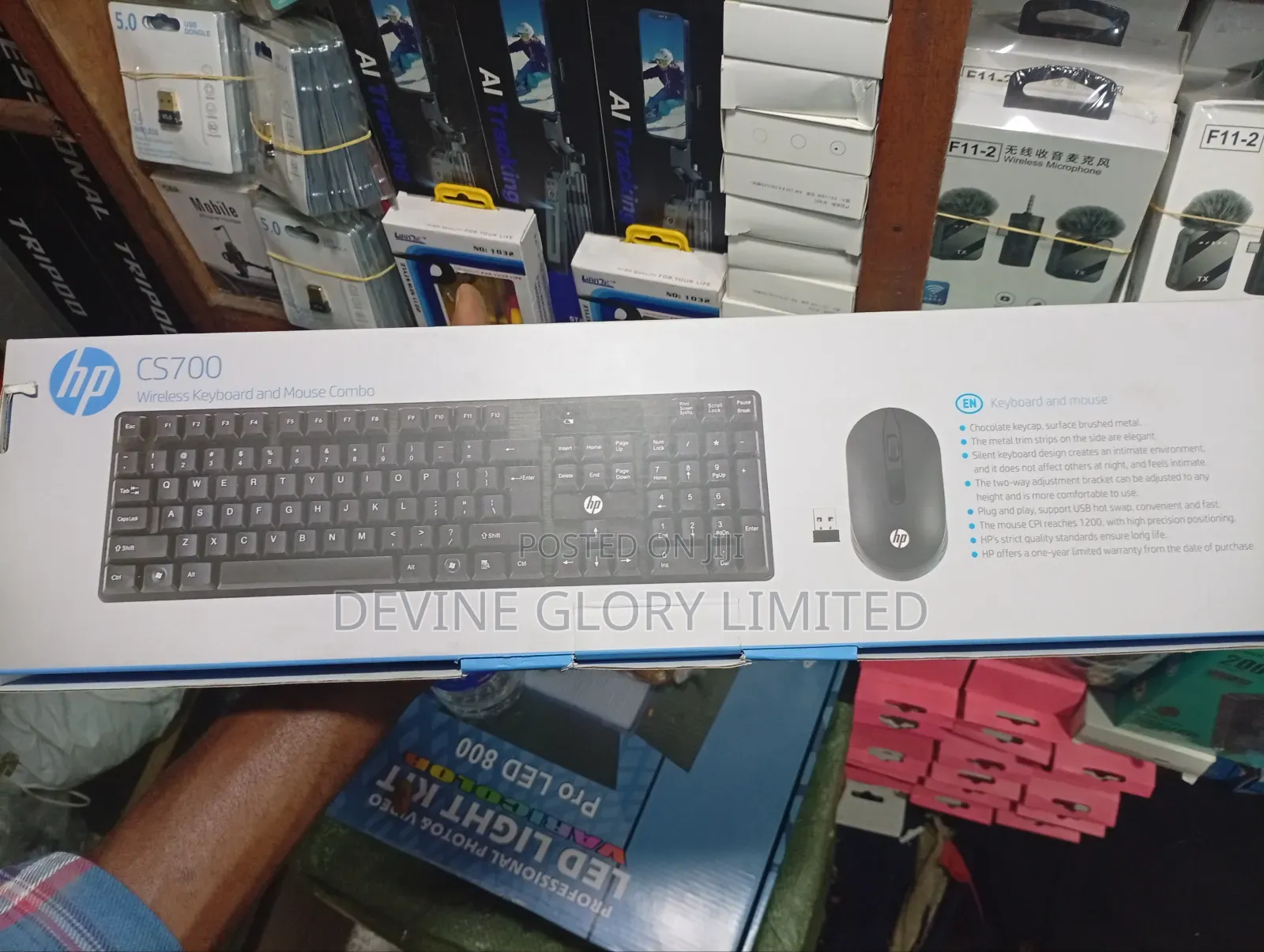 Hp Cs700 Wireless Keyboard Mouse Combo – 2.4ghz, Ergonomic