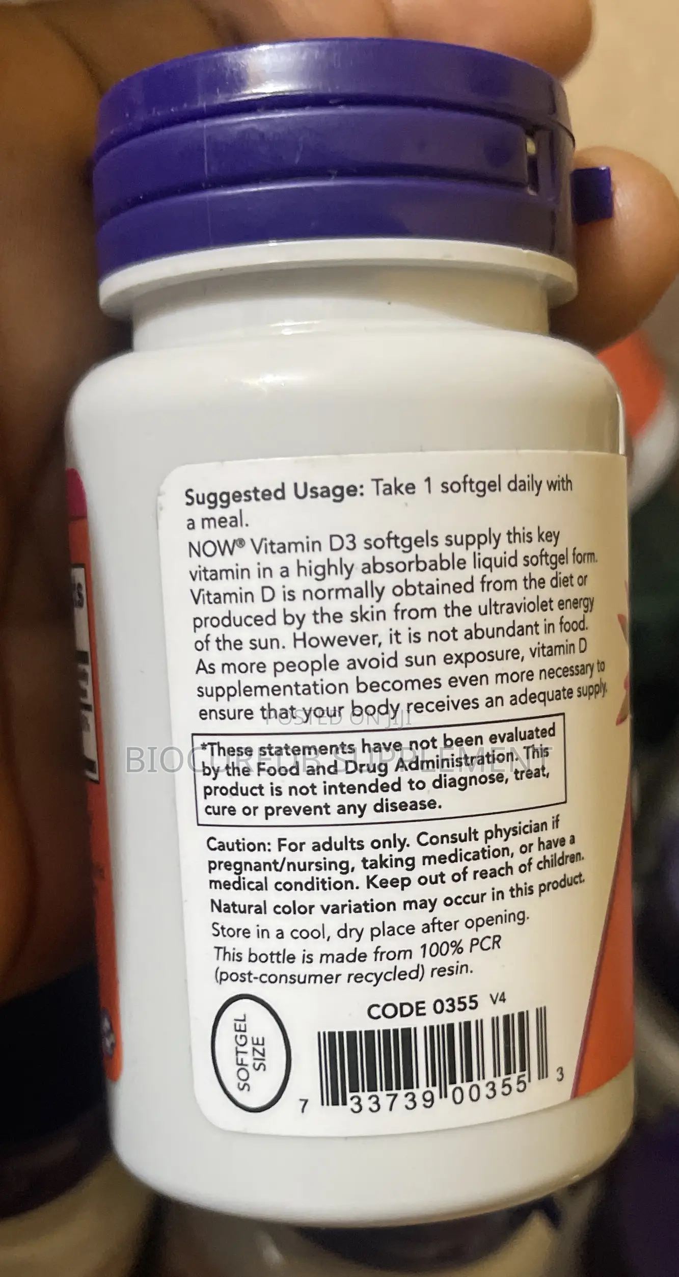 Now Vitamin D3 2000 Iu 30softgels