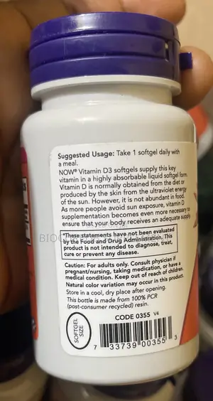 Now Vitamin D3 2000 Iu 30softgels