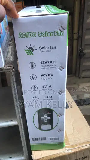 12hrs-40hrs Iwin 18inches Rechargeable Solar Fan Ac/Dc