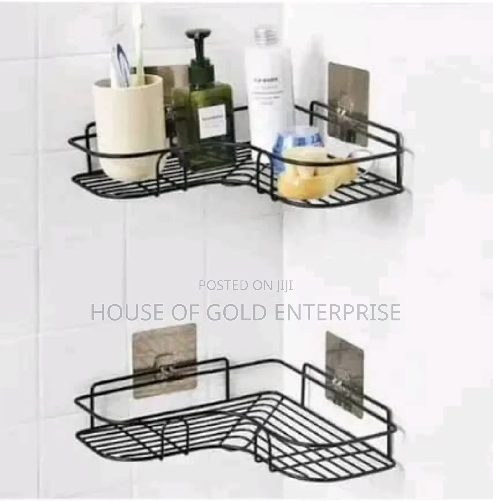 Bathroom Corner Shelf With Adhesive Mounting