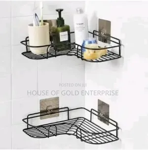 Bathroom Corner Shelf With Adhesive Mounting