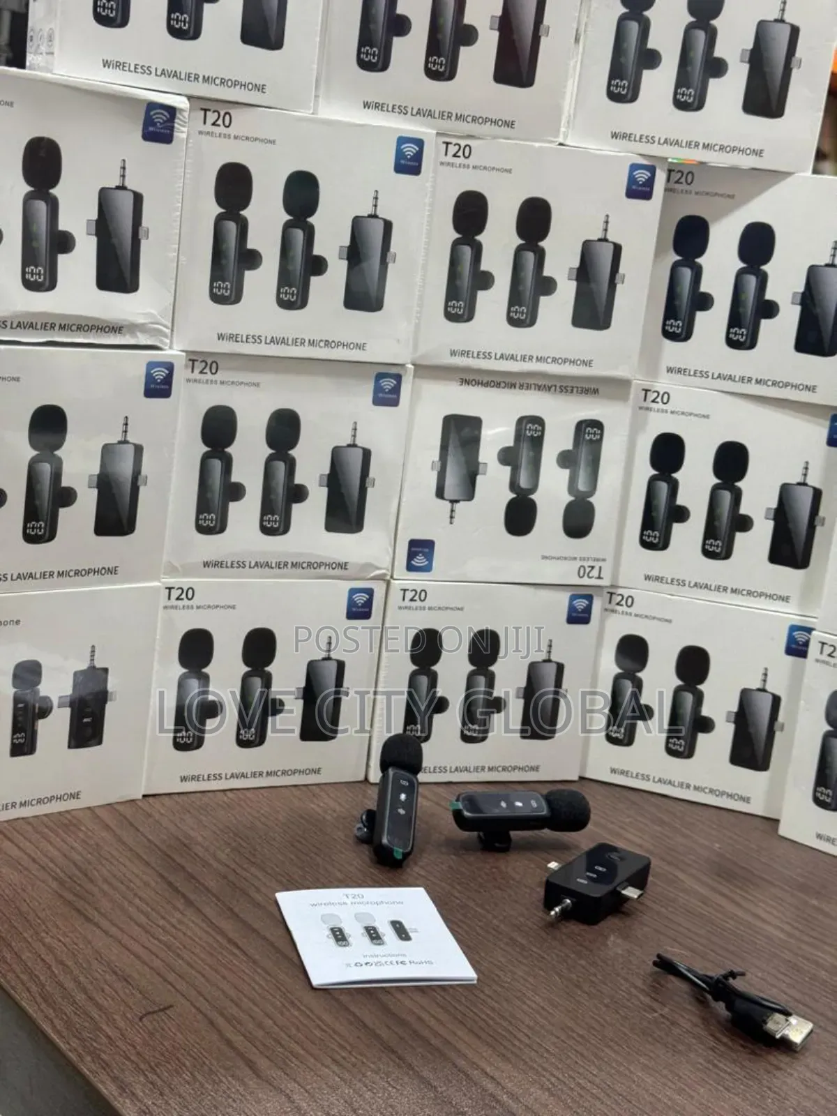 T20 Dual Anc Wireless Microphone Led Display for iPhone,Type C, Camera