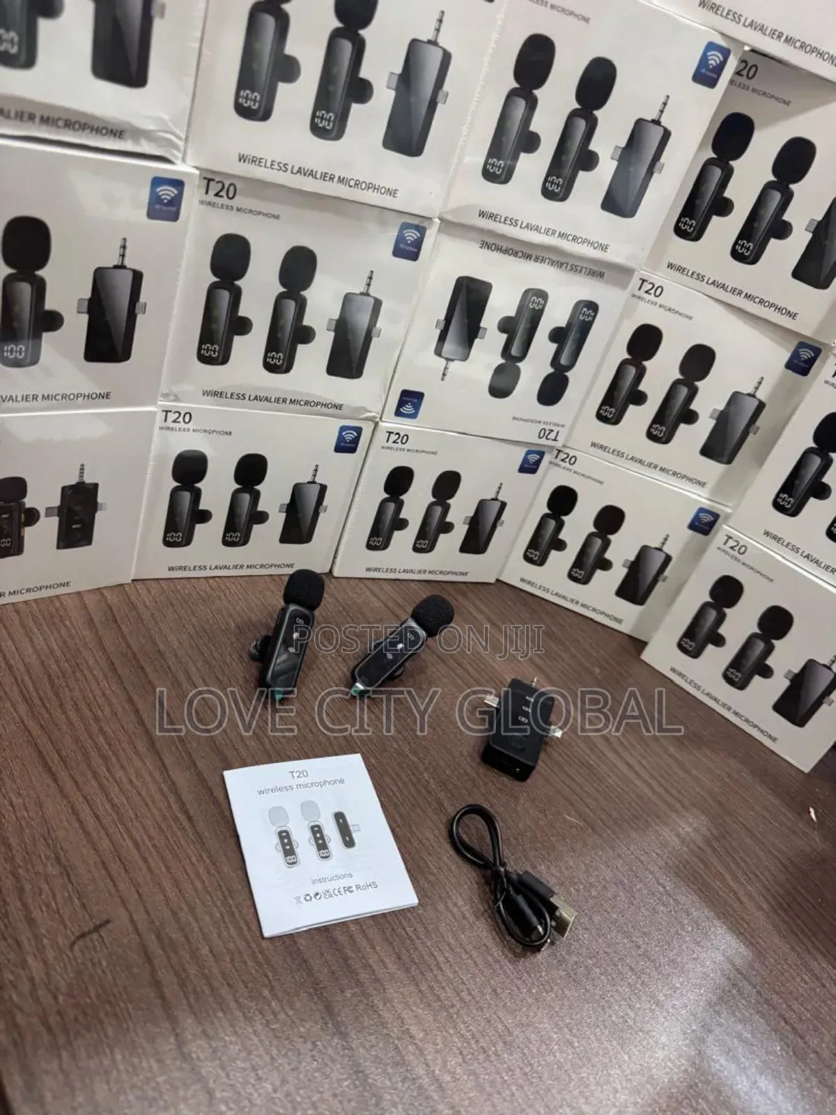 T20 Dual Anc Wireless Microphone Led Display for iPhone,Type C, Camera