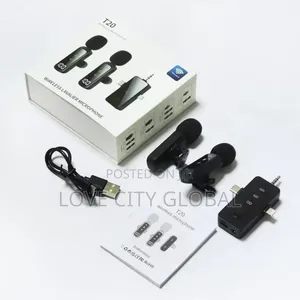 T20 Dual Anc Wireless Microphone Led Display for iPhone,Type C, Camera