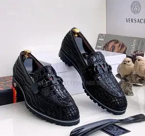 Luxury Black Men’S Leather Loafers – Premium Quality, Fully Boxed