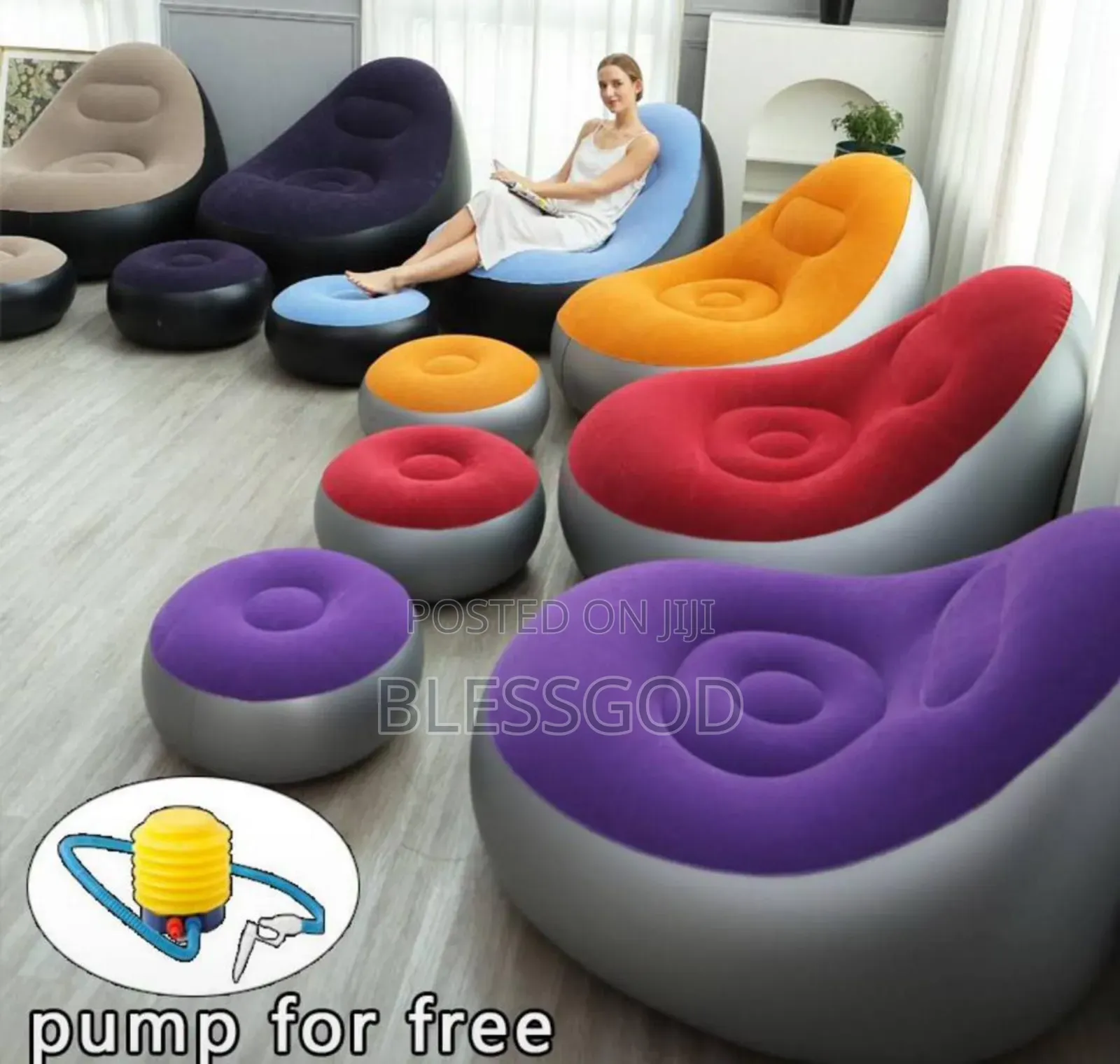 2 In1 Inflatable Sofa Set