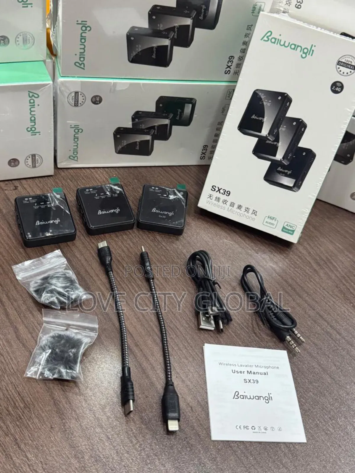 Sx39 Dual Anc Baiwangli Microphone 3in1 Receiver iPhone,Type C, Camera