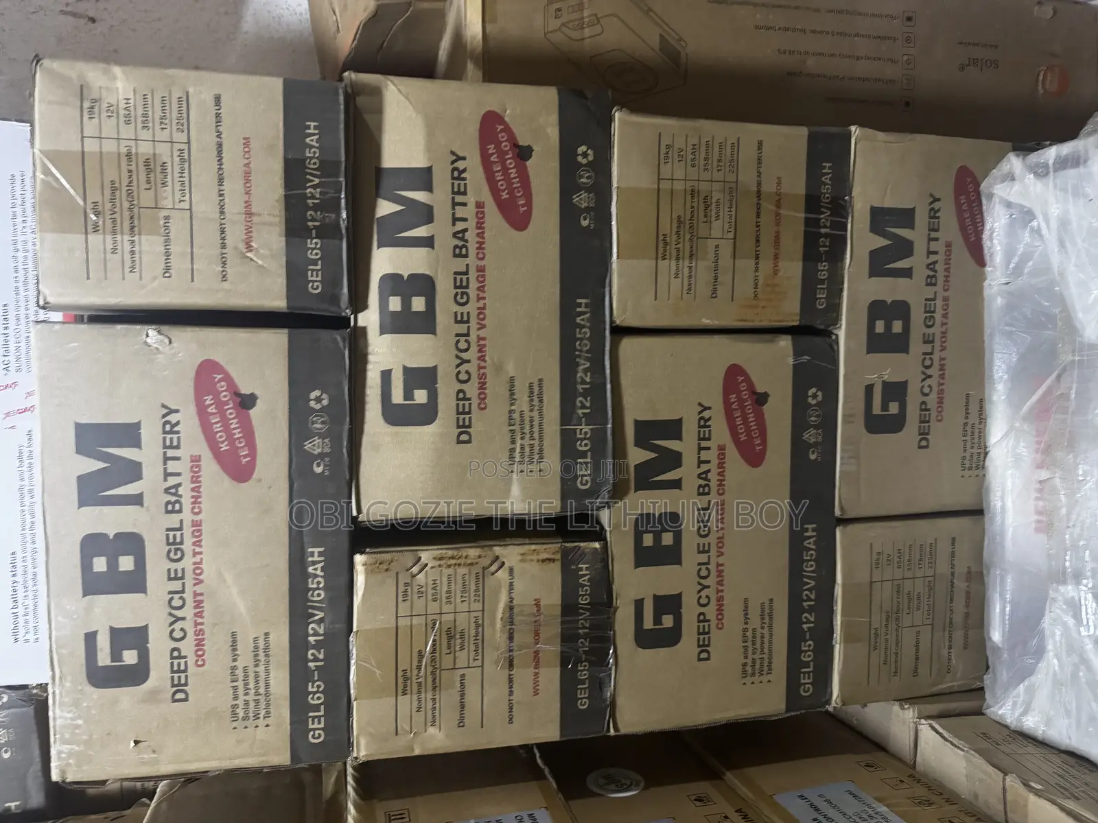 65ah -12v GBM Deep Cycle Solar Battery Is Available in Stock.