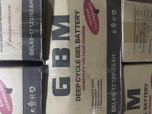 65ah -12v GBM Deep Cycle Gel Solar Battery. GMB Manufacturer in Lagos