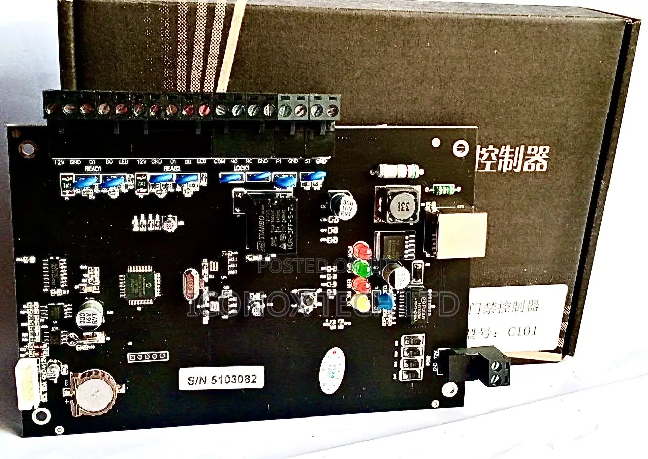 C101 1-Door Access Card Controller Panel Support Card via Rs232, Tcpip