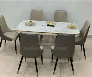Marble Dining Table and 6 Chairs