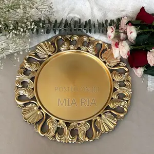 Plastic Gold Charger Plate