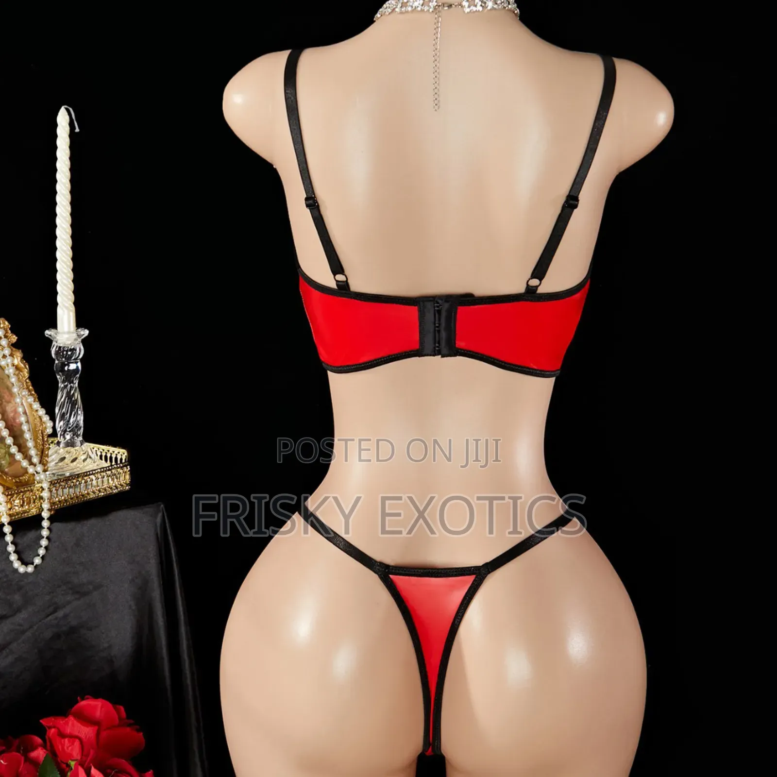 2pcs Leather Brallet Lingerie