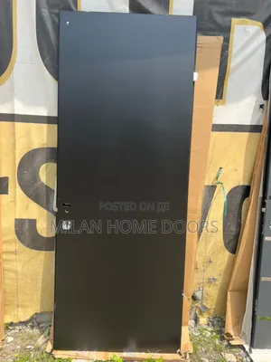 880 Extra Height Plain Black Isreali Security Door