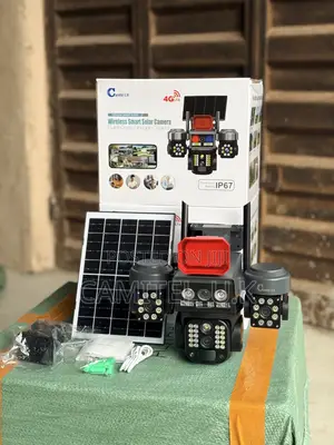 V380 Pro 3-Lens Solar PTZ Security Camera With Alarm