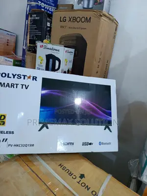 Polystar 32" Frameless Smart Android Tv - Black Glossy Finish