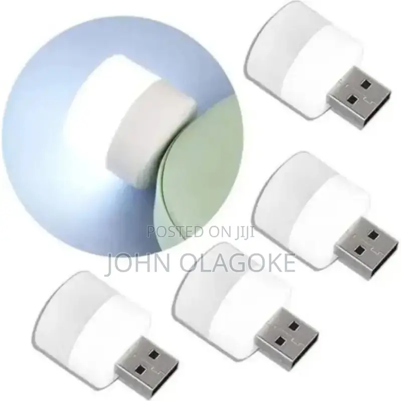 5pcs Usb Led Light Plug Lamp - White