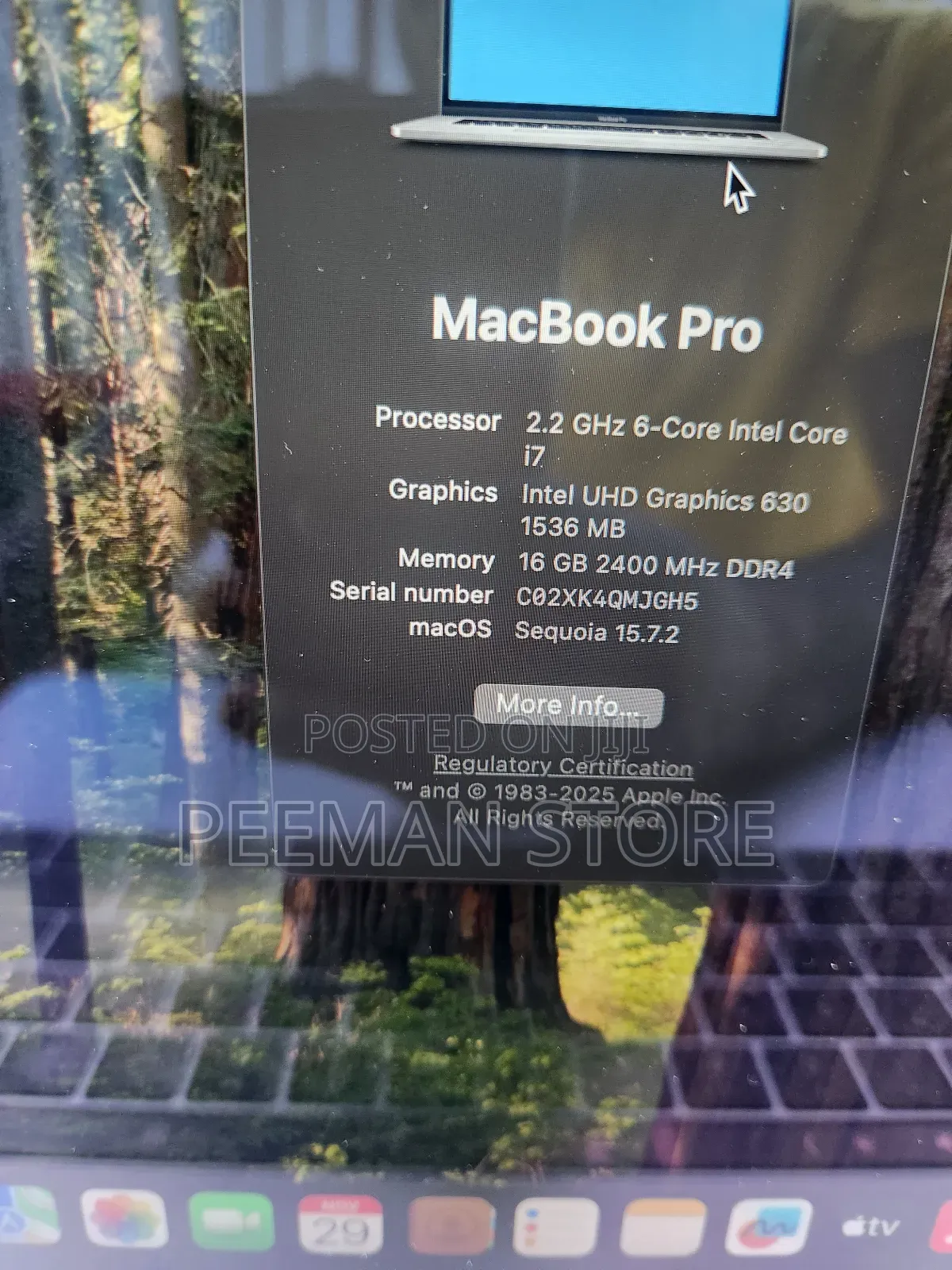 Laptop Apple MacBook Pro 2019 16GB Intel Core I7 SSD 512GB