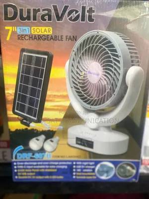 7 Inches 3 in 1 Solar Rechargeable Fan