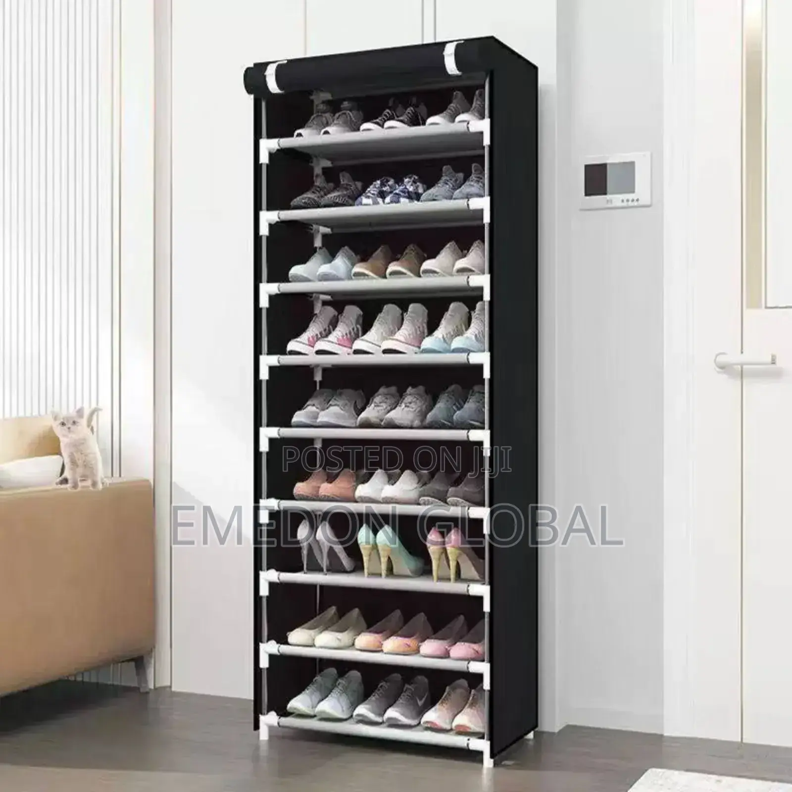 10 Single Row Zipper Shoe Cabinet/Rack