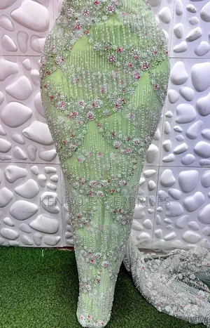 Purple Color Only Luxury Full Hand Beaded Lace
