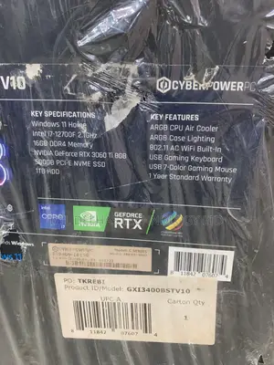 New CyberpowerPC Gamer Xtreme 3000 16GB Intel Core I7 HDD+SSD 1T