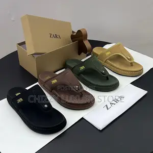 Zara Quality Luxury Men Genuine Leather Pams