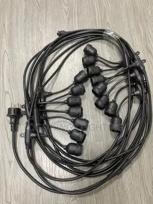 10m Led String Cable Commercial Grade Waterproof With E27 Sockets