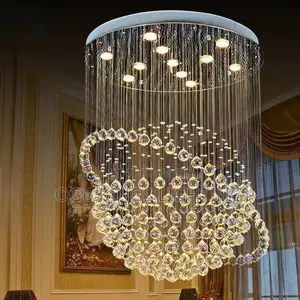 Living Room Crystal Chandelier High Restaurant Light Luxury