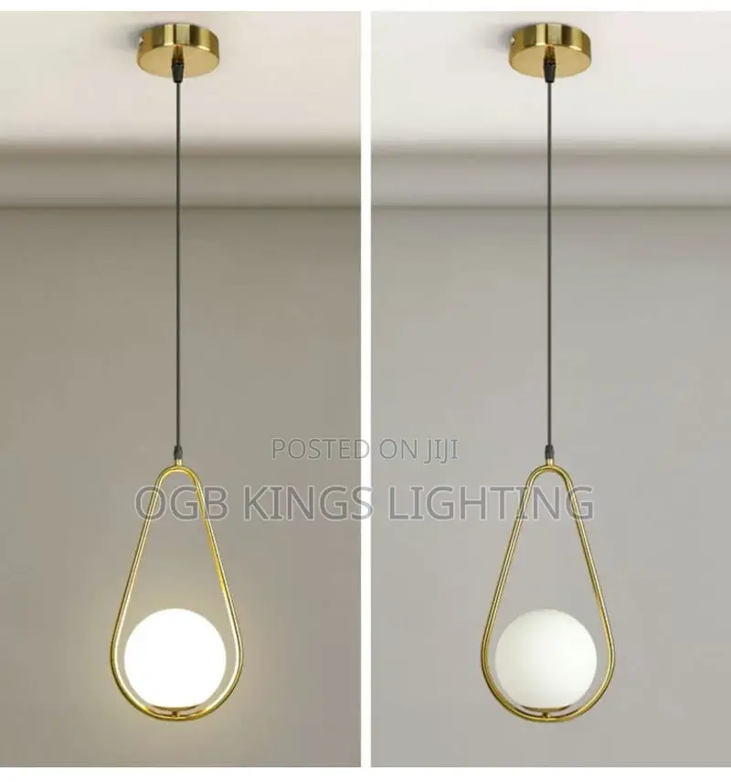 Bedside Modern Ceiling Pendant Lights Fixture Real Copper Led Hanging