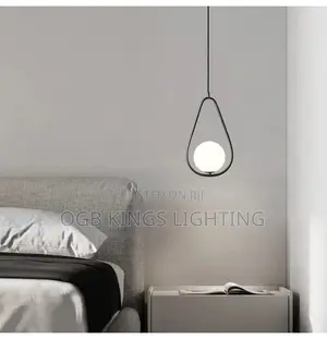 Bedside Modern Ceiling Pendant Lights Fixture Real Copper Led Hanging