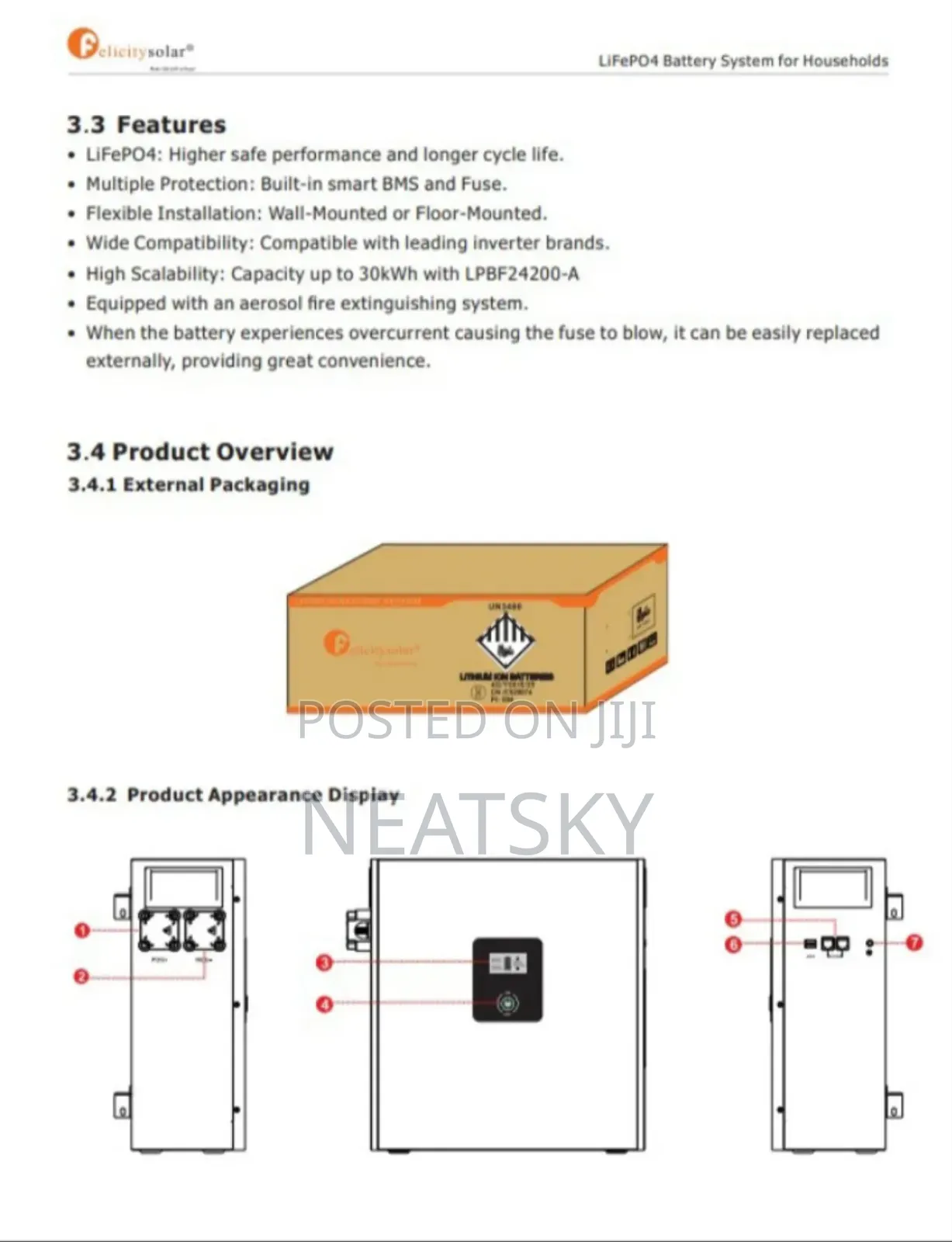 5kwh 24v 200ah Lithium Ion Battery Backup With Screen Display