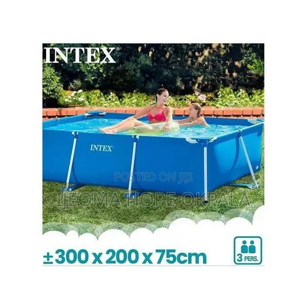Intex Rectangular Frame Swimming Pool 3.00m X 2.00m X 75m