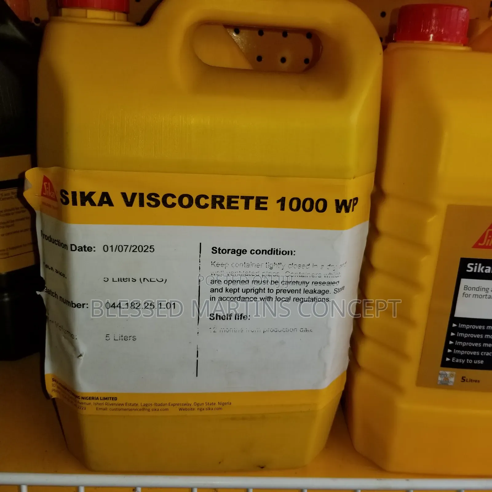 5 Liters Sika Viscocrete 1000 Wp Waterproofing Cement