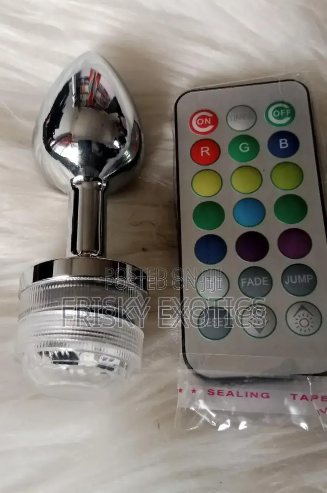 Remote Light Up Non Vibrating Metal Butt Plug