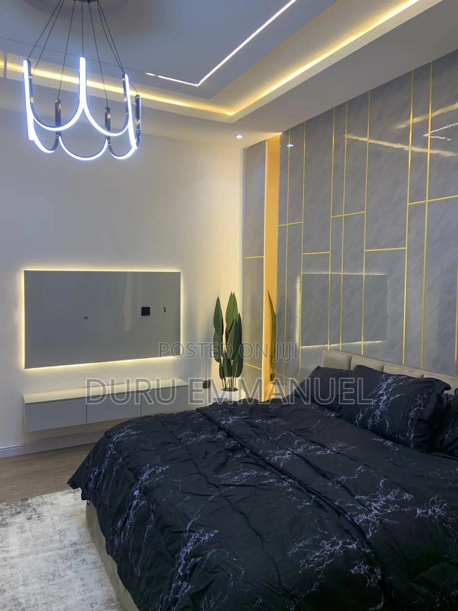 Masters Bed Frame With Mini Tv Stand